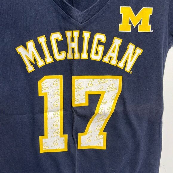 Colosseum Women's Multicolor Michigan 17 V-Neck Short Sleeve T-Shirt Medium - Picture 5 of 8